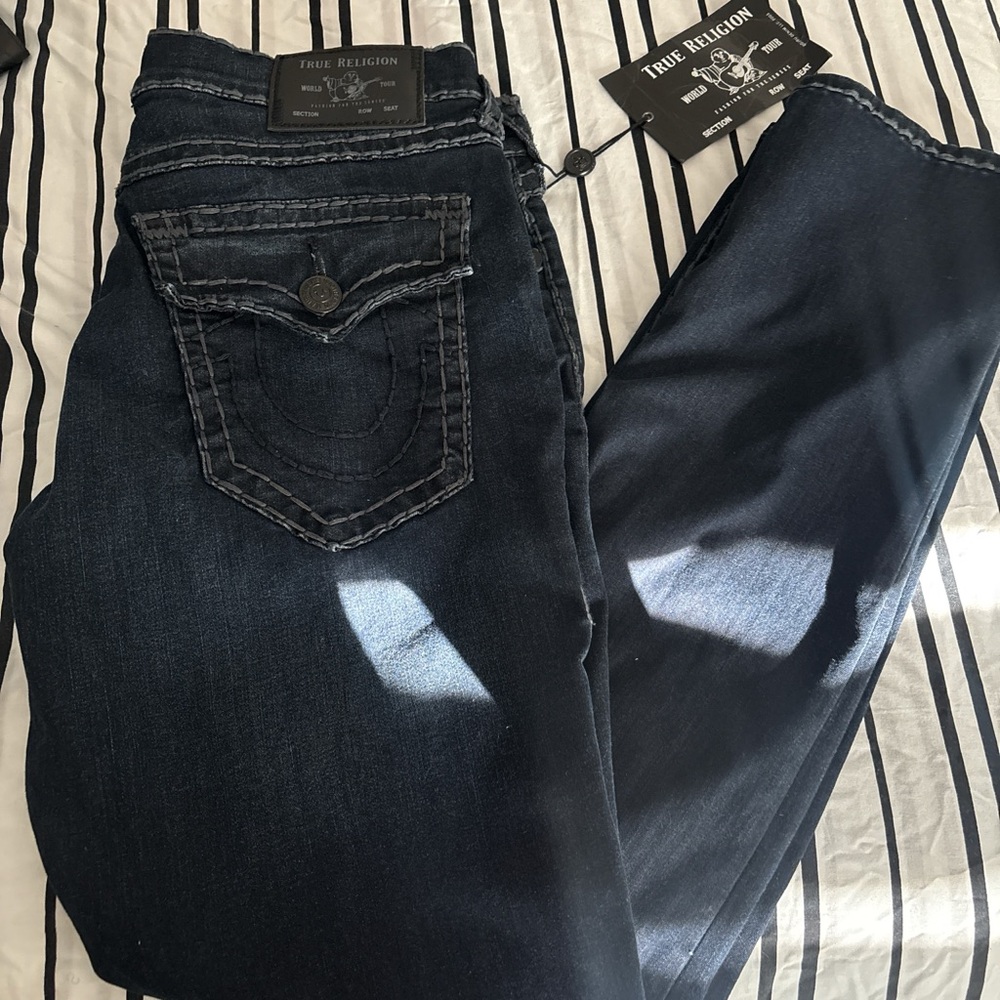 True Religion Women's Dark Blue Boot Cut Jeans